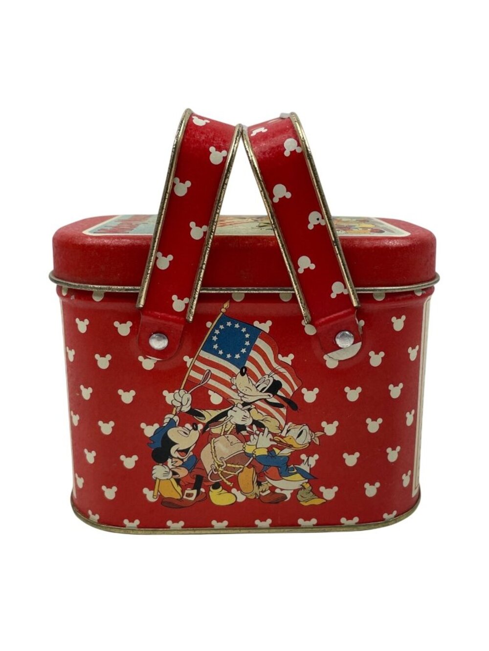 Vintage Mickey Mouse Magazine Tin Lunchbox With Handle